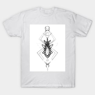 Kissing Bug , Pen and Ink Tattoo Geometric Inspired T-Shirt